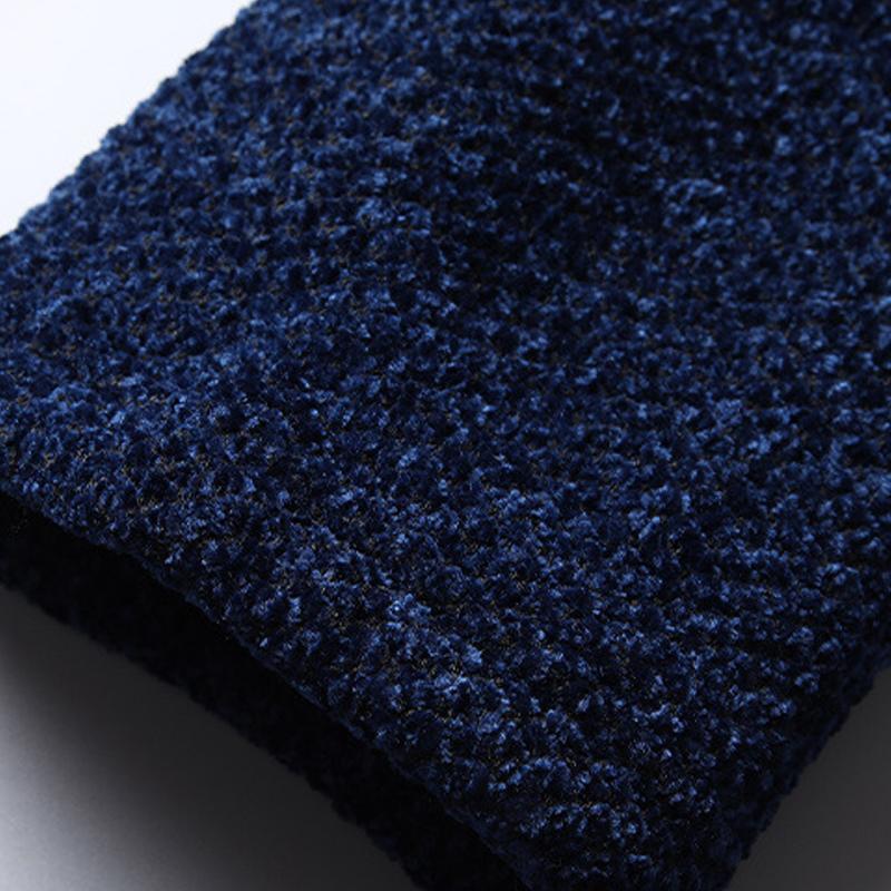 Mens Mid-length Fleece Thickened Hooded Knitted Coat 42966572X