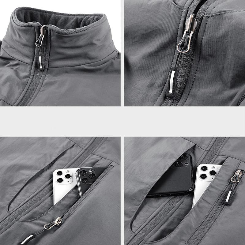 Mens Vintage Polar Fleece Reversible Multi-Pocket Vest 93907674Y