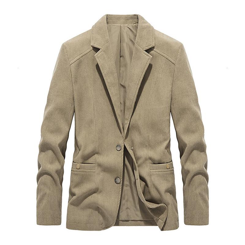 Mens Casual Corduroy Lapel Loose Single Breasted Blazer 94496705M