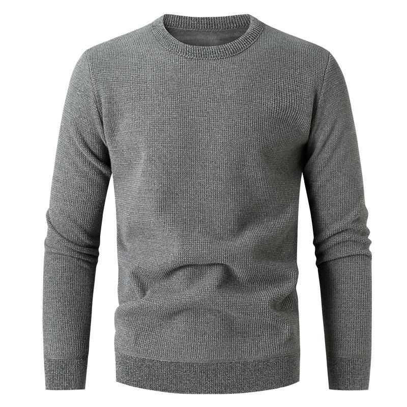 Mens Round Neck Casual Loose Inner Sweater 78409484X