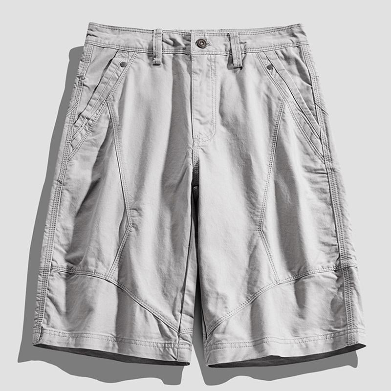 Mens Casual Stitching Solid Color Cotton Cargo Shorts 57524177M