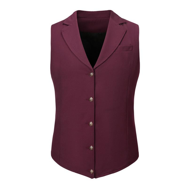 Mens Casual Solid Color Lapel Single Breasted Suit Vest 79179970M