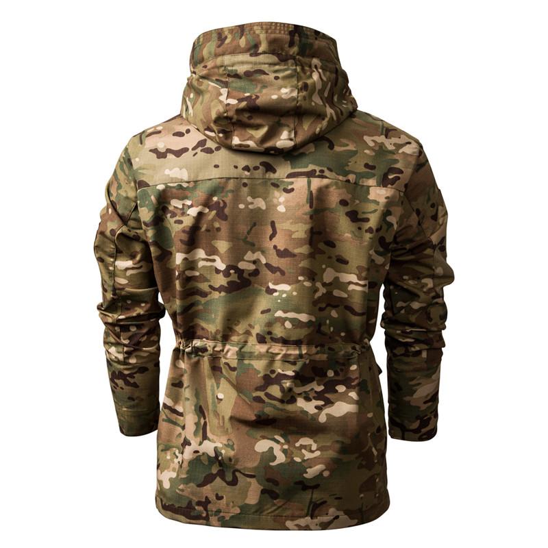 Mens Outdoor Waterproof Camouflage Hooded Jacket 46068899Y