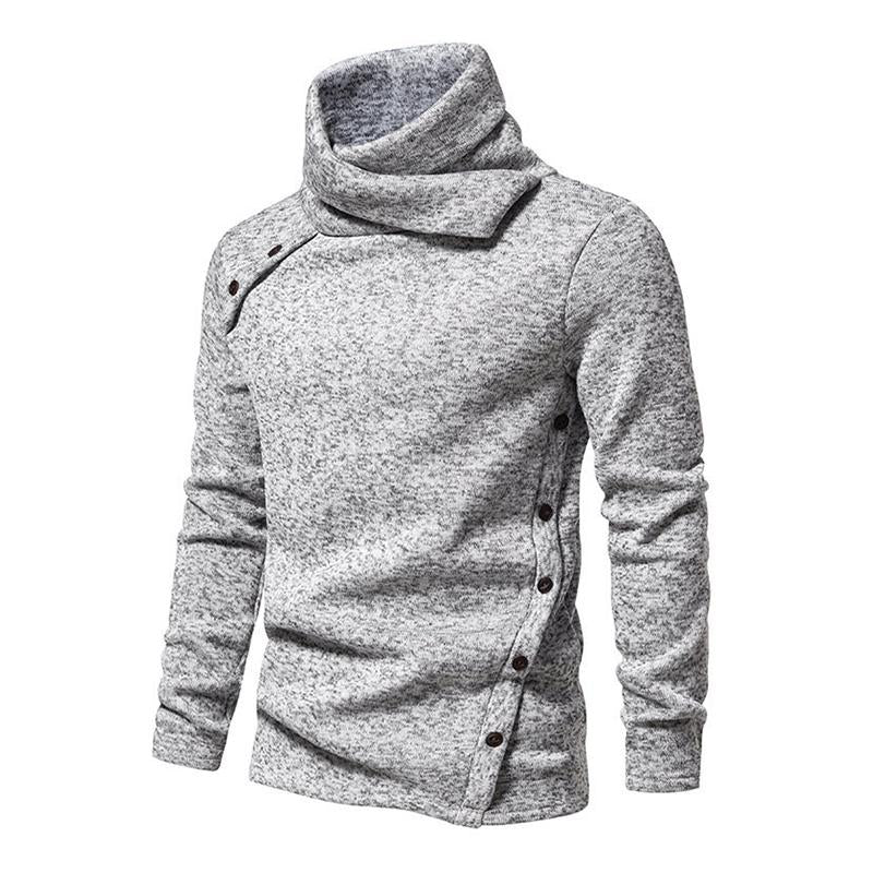 Mens Casual Pile Collar Warm Long Sleeve Pullover Sweatshirt 31492774M