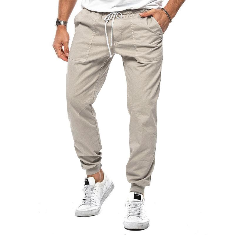 Mens Casual Solid Color Cargo Pants 87961307Y