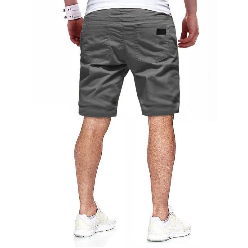 Mens Casual Summer Straight Elastic Waist Sports Shorts 76053287M