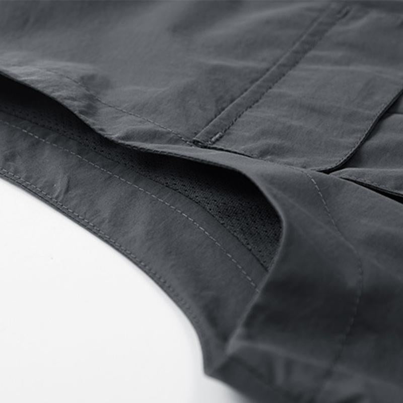 Mens Casual Stand Collar Multi-Pocket Outdoor Quick-Drying Fishing Vest 53522493M