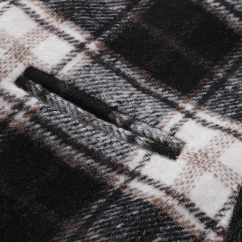 Mens Vintage Plaid Collarless Suit Vest 50235091Y