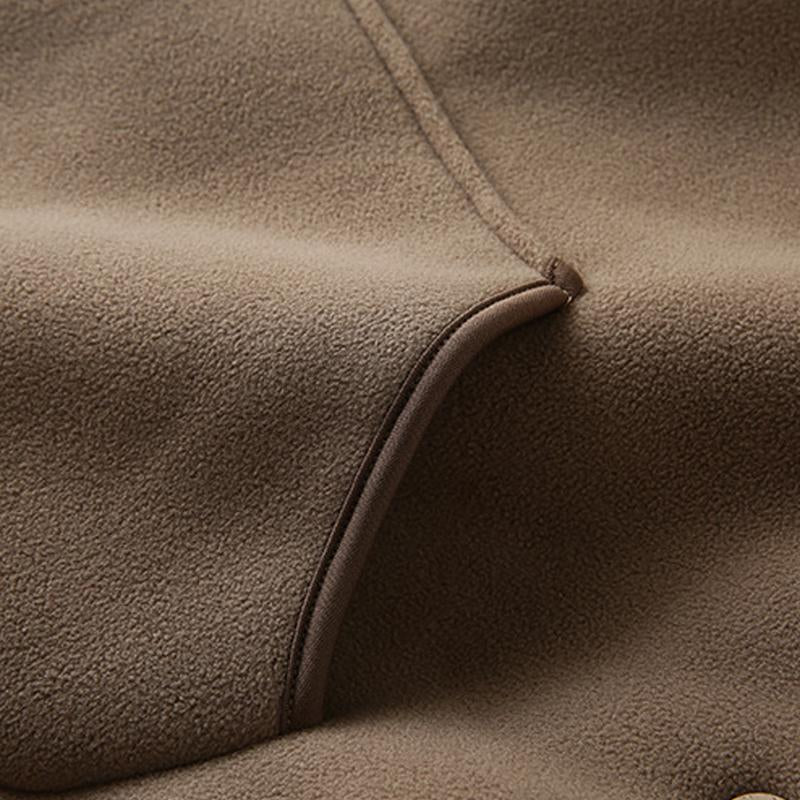 Mens Vintage Solid Color Sherpa Plush Warm Hooded Vest 19229618Y