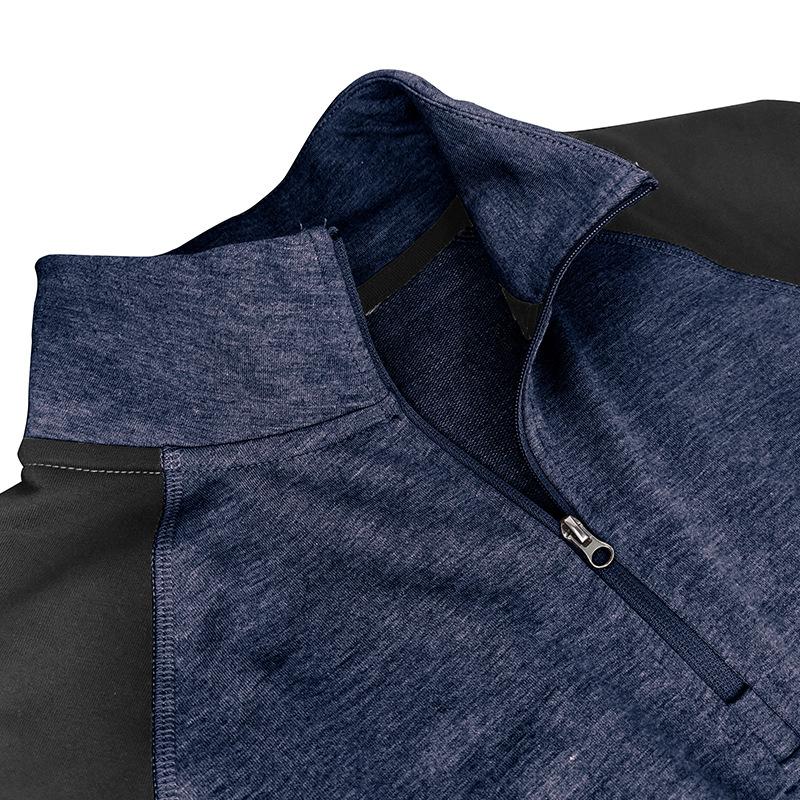 Mens Casual Stand Collar Zipper Colorblock Long Sleeve Sports Pullover Sweatshirt 39110815M
