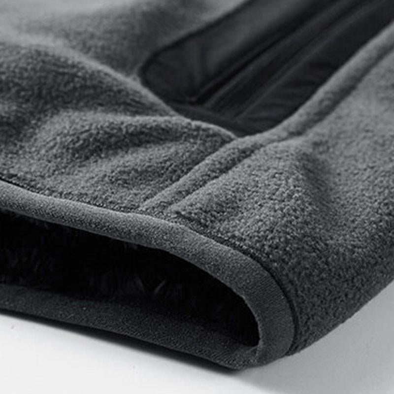 Mens Casual Outdoor Polar Fleece Stand Collar Windproof Zipper Jacket 49490674M