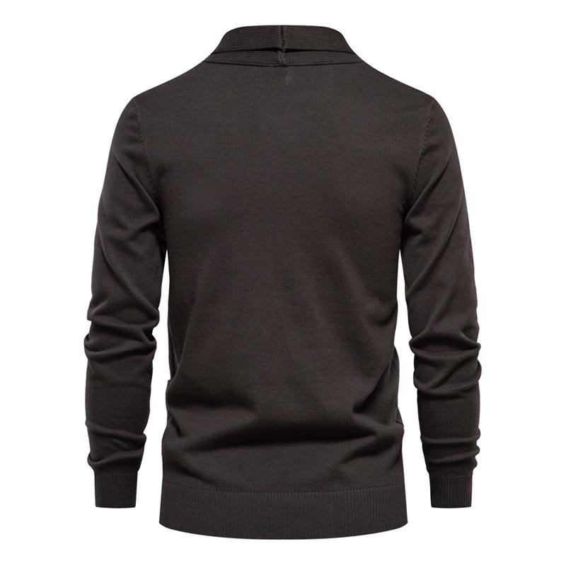 Mens Solid Color V-neck Knitted Cardigan Jacket 88508346X