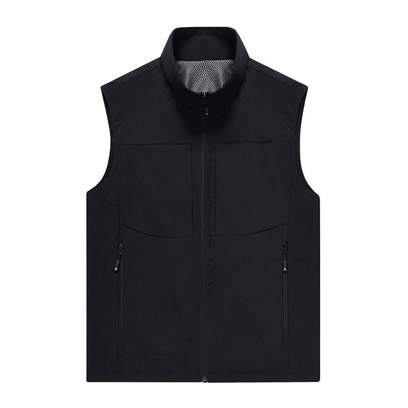 Mens Casual Stand Collar Thin Section Breathable Outdoor Vest 41399341M