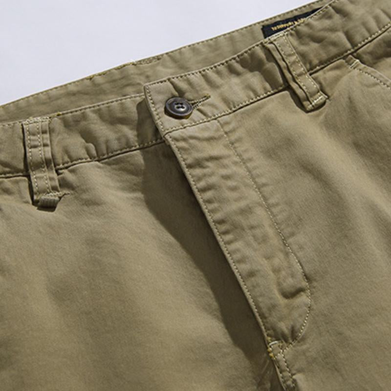 Mens Casual Solid Color Loose Multi-Pocket Cargo Pants 89116236M