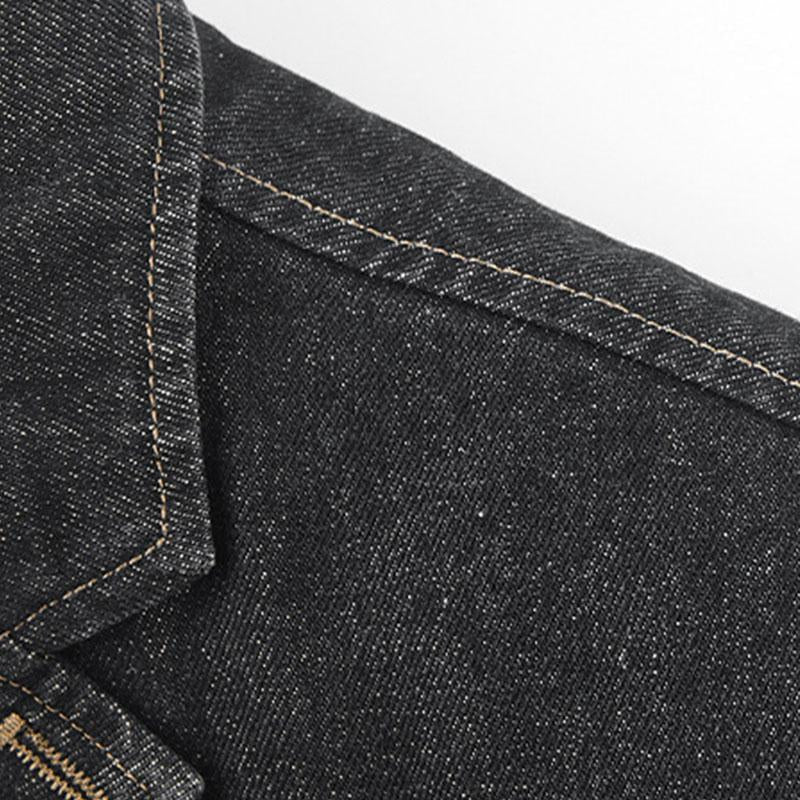 Mens Vintage Wash Lapel Single Breasted Fitted Denim Blazer 71294621M