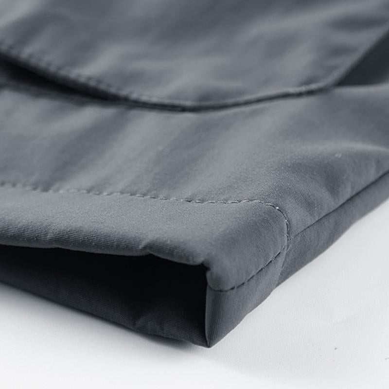 Mens Casual Stand Collar Zipper Multi-Pockets Quick-dry Workwear Vest 69045430M