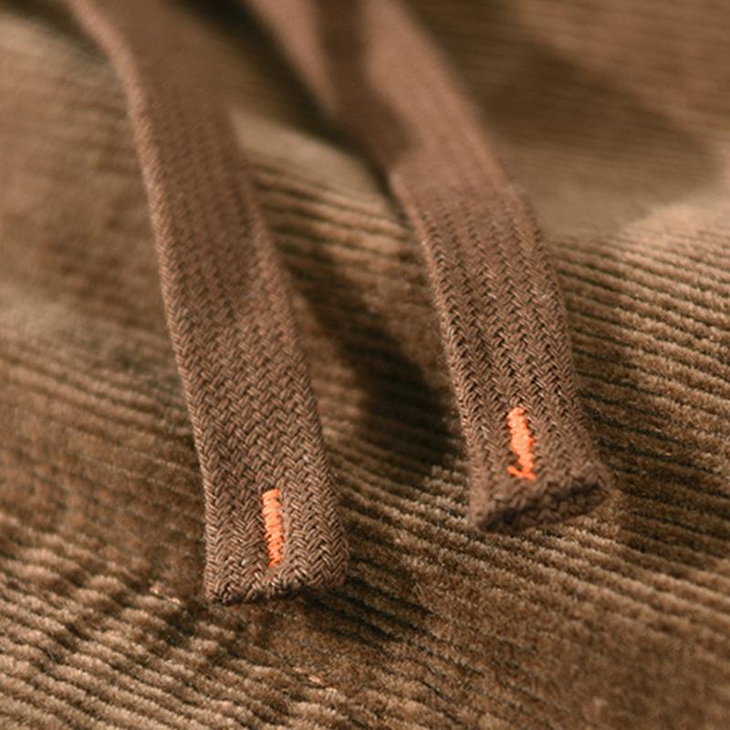 Mens Vintage Corduroy Loose Loose Elastic Waist Pants 88615359M