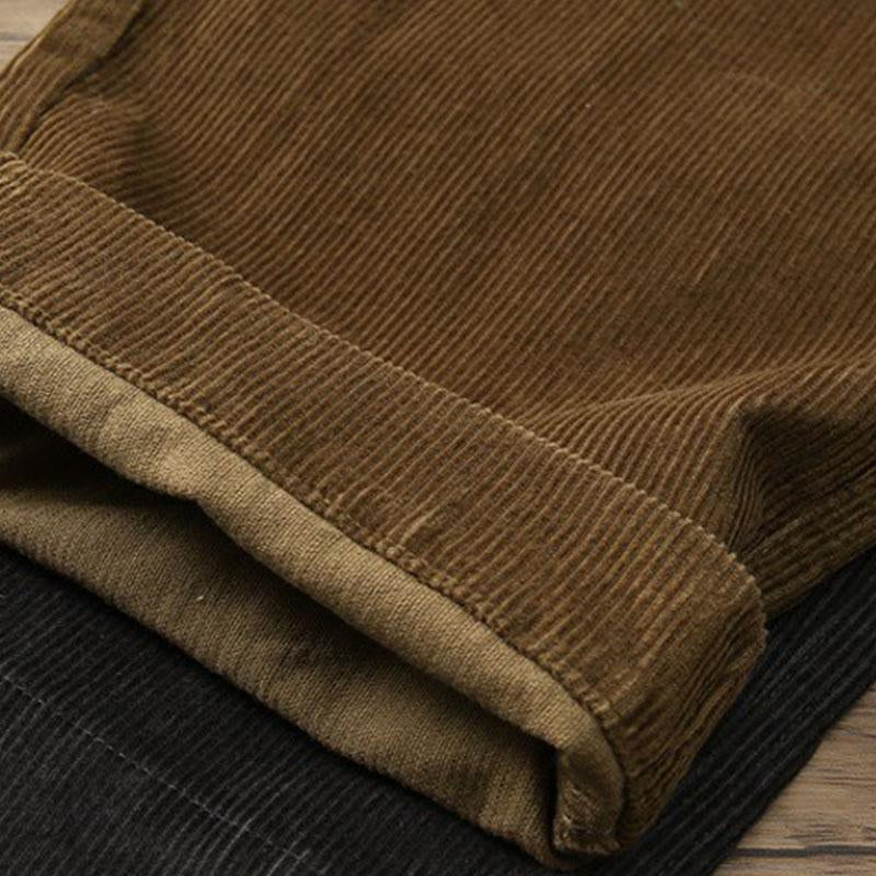 Mens Vintage Corduroy Loose Straight Cargo Pants 39691217M