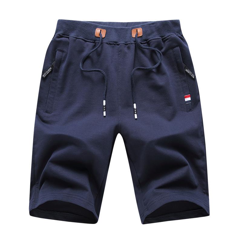Mens Casual Solid Color Trendy Cotton Blend Sports Shorts 69119609X