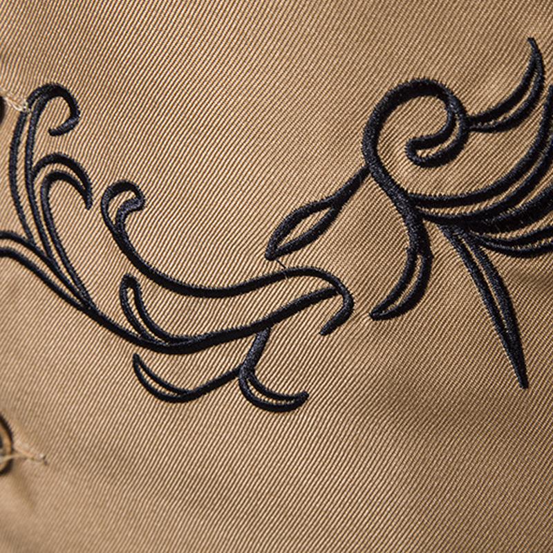 Mens V-neck Embroidered Single-breasted Vest 29357537X