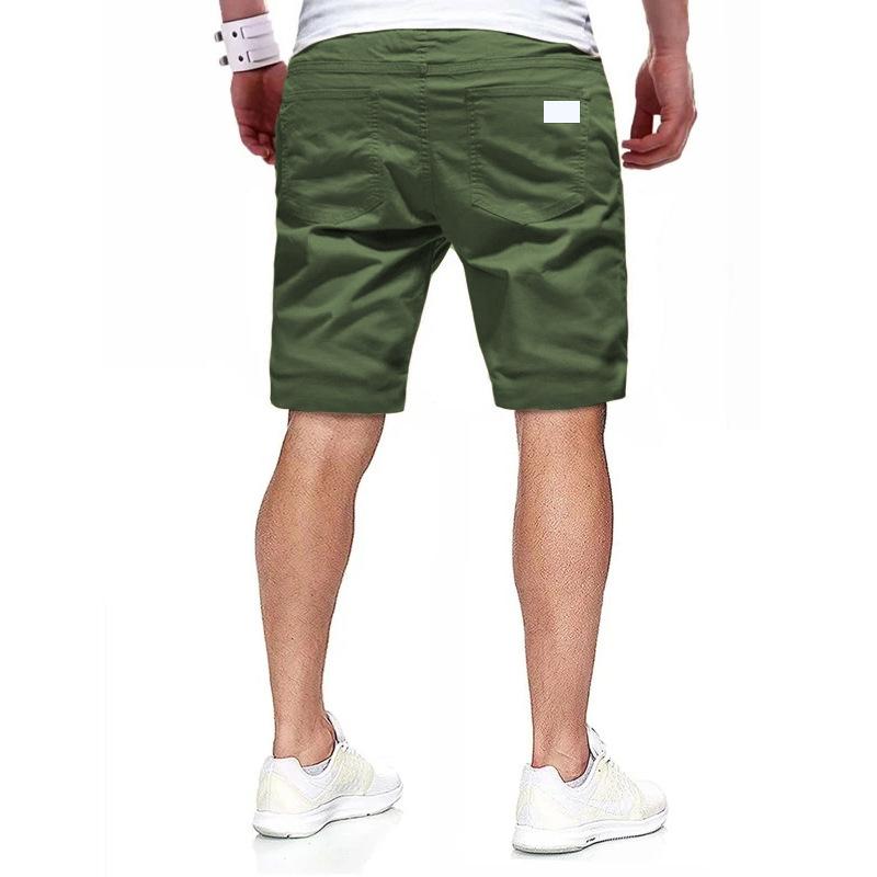 Mens Casual Summer Straight Elastic Waist Sports Shorts 76053287M