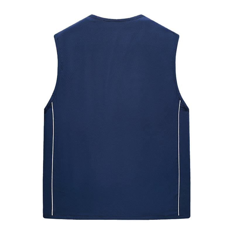 Mens Casual Outdoor Thin Multi-Pocket Breathable Loose Workwear Vest 48884166M