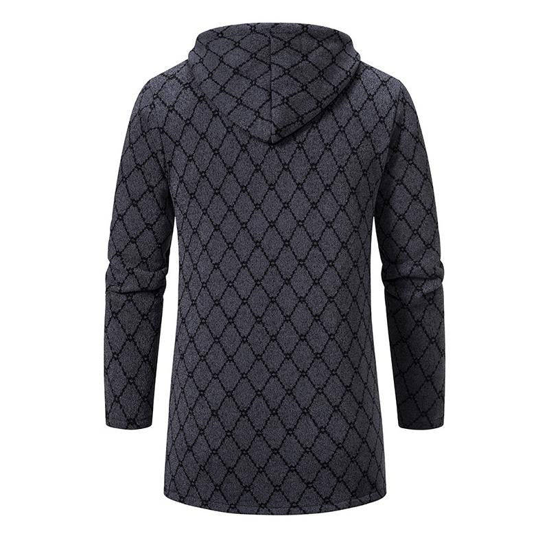 Mens Casual Hooded Knit Cardigan Zipper Coat 44306493X