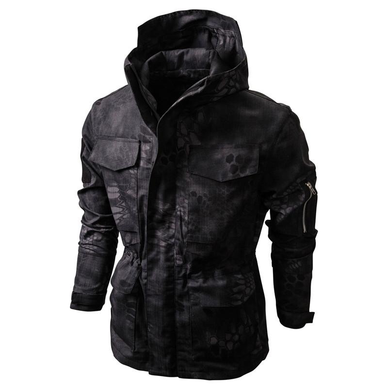 Mens Outdoor Waterproof Camouflage Hooded Jacket 46068899Y