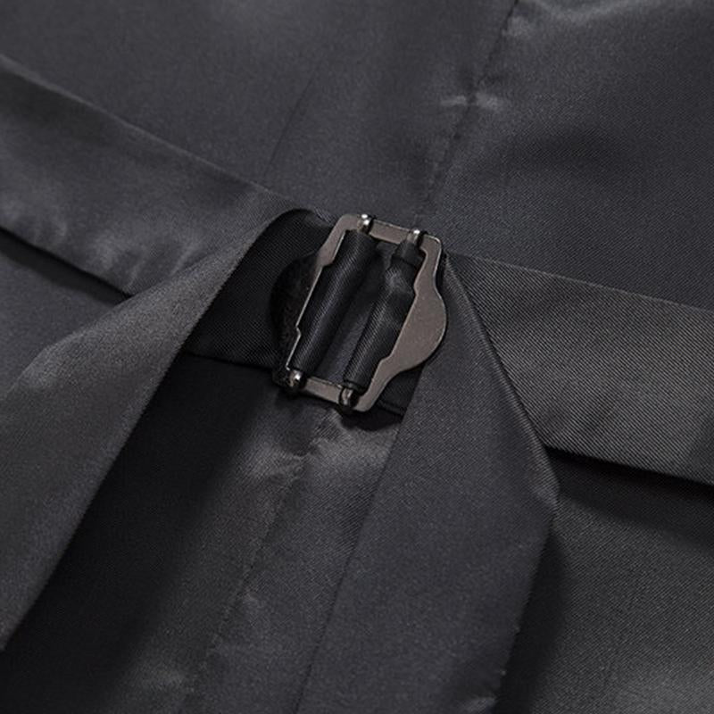 Mens Vintage V-Neck Single-Breasted Suit Vest (Shirt and Tie Excluded) 92325092M