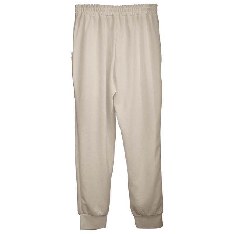 Mens Solid Elastic Waist Multi-pocket Casual Sweatpants 56855031Z