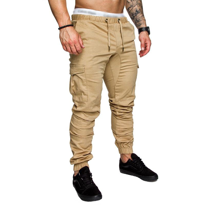 Mens Casual Multi Pocket Elastic Waist Sports Pants 12993660M