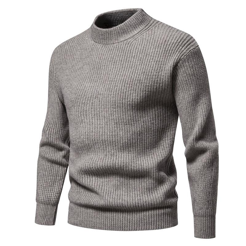 Mens Solid Color Crew Neck Knitted Pullover Sweater 26547754X