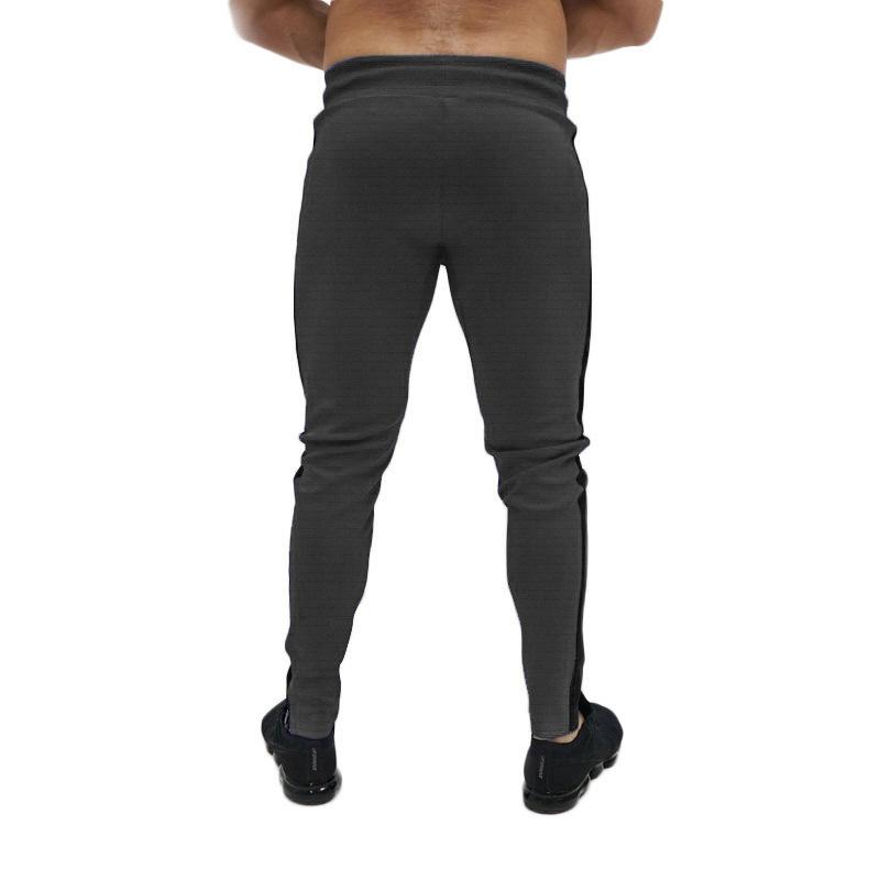 Mens Casual Sports Contrast Color Elastic Waist Slim Fit Pants 84530948M