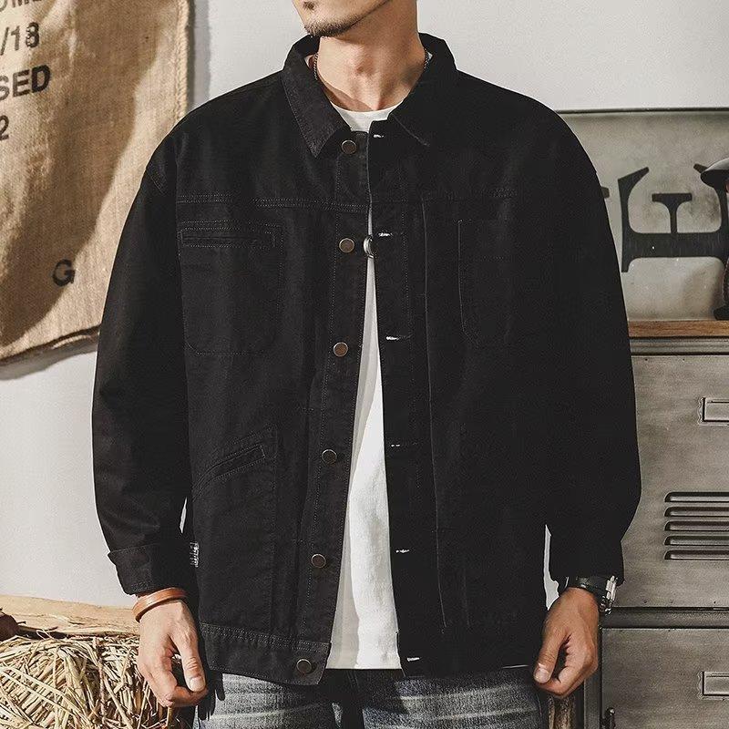 Mens Retro Casual Multi-Pocket Work Jacket 96965254X