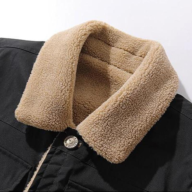 Mens Casual Sherpa Lapel Lapel Single Breasted Slim Vest 88395228M