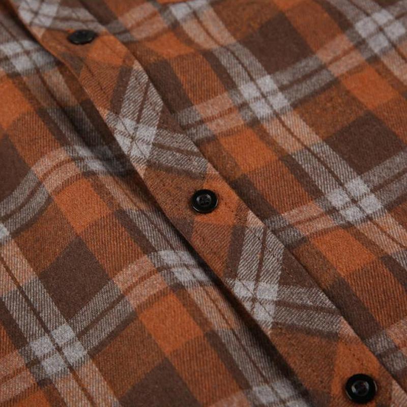 Mens Vintage Loose Check Long Sleeve Shirt 30256623Y