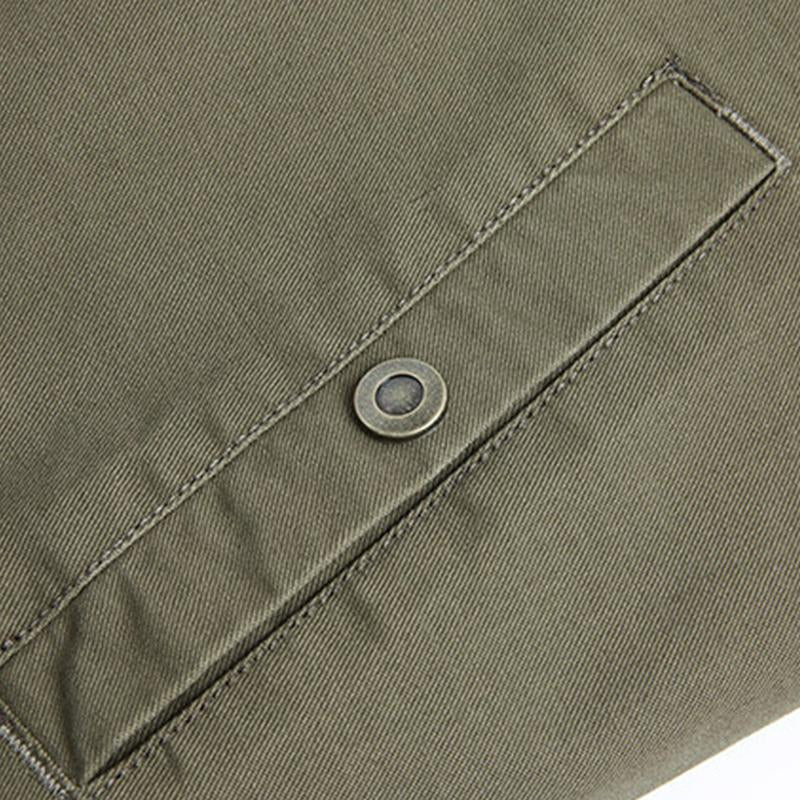 Mens Vintage Lapel Lamb Wool Thickened Warm Work Jacket 69943658M