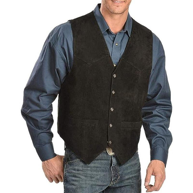 Mens Western Vintage Single Breasted Vest 22873807Y