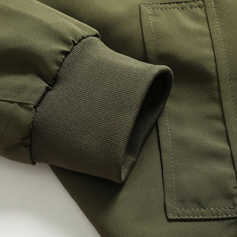 Mens Solid Color Stand Collar Zipper Loose Jacket 22468311X