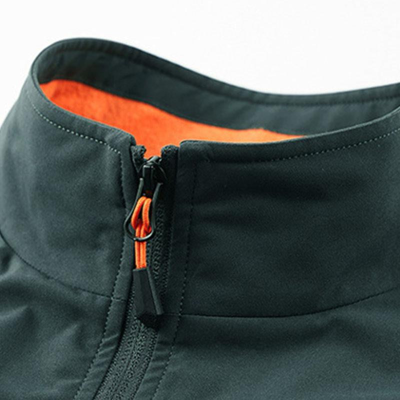 Mens Casual Outdoor Stand Collar Multi-pocket Quick-Dry Work Vest 53577457M