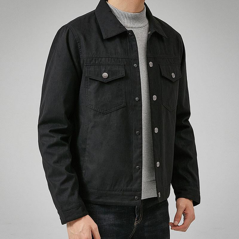 Mens Vintage Suede Brushed Lapel Single Breasted Jacket 63506956M