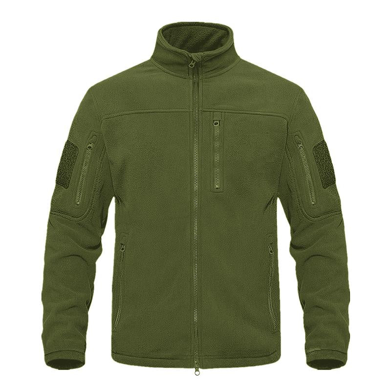 Mens Casual Outdoor Tactical Polar Fleece Stand Collar Warm Jacket 12773761M