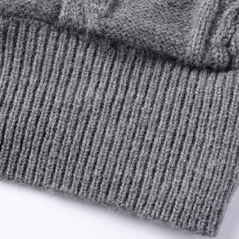 Mens Casual Solid Color V-Neck Single-Breasted Loose Knitted Cardigan 20976901M