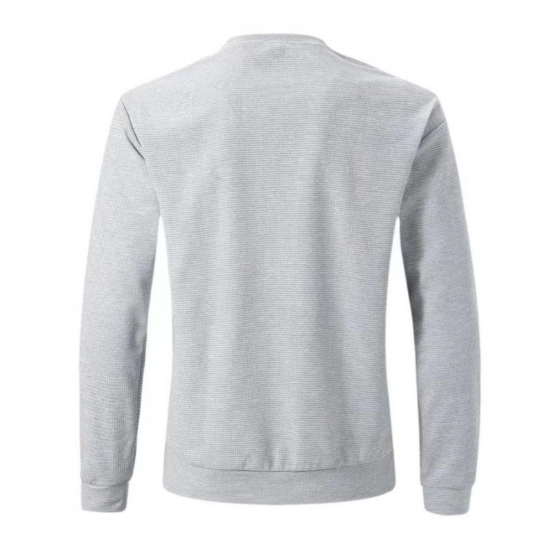 Mens Waffle Raglan Sleeve Round Neck Solid Color Versatile T-Shirt 97629586X