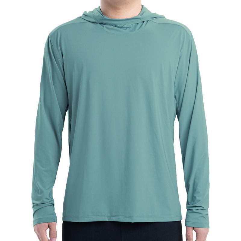 Mens Outdoor Lightweight Breathable Sports Long Sleeve Quick-drying Hoodie 56135695Z