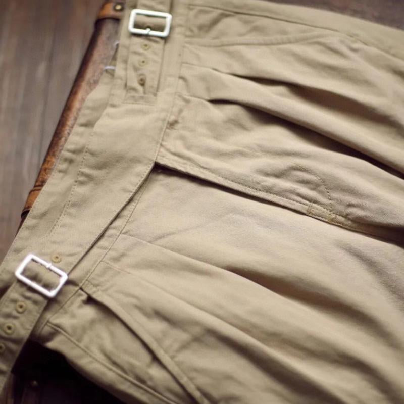 Mens Casual Vintage Solid Color Gurkha Pants 44231462Y