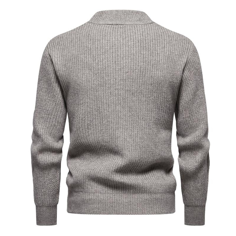 Mens Solid Color Crew Neck Knitted Pullover Sweater 26547754X