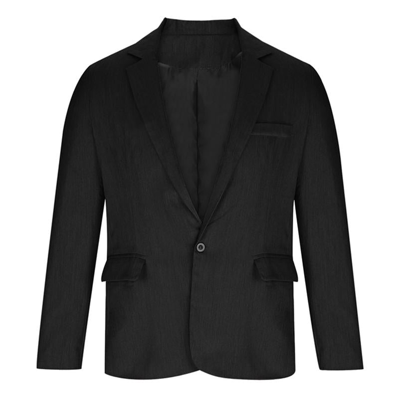 Mens Solid Color One Button Casual Blazer 07686840X