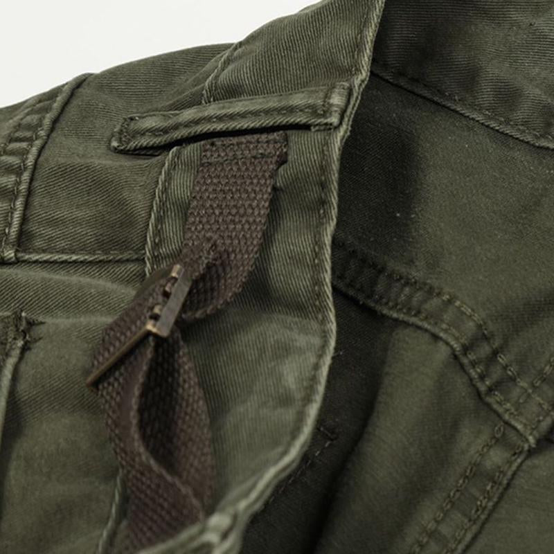 Mens Vintage Washed Loose Straight Multi-Pocket Cargo Pants 26247555M