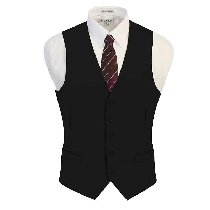 Mens Vintage Solid Collarless Suit Vest 29331158Y